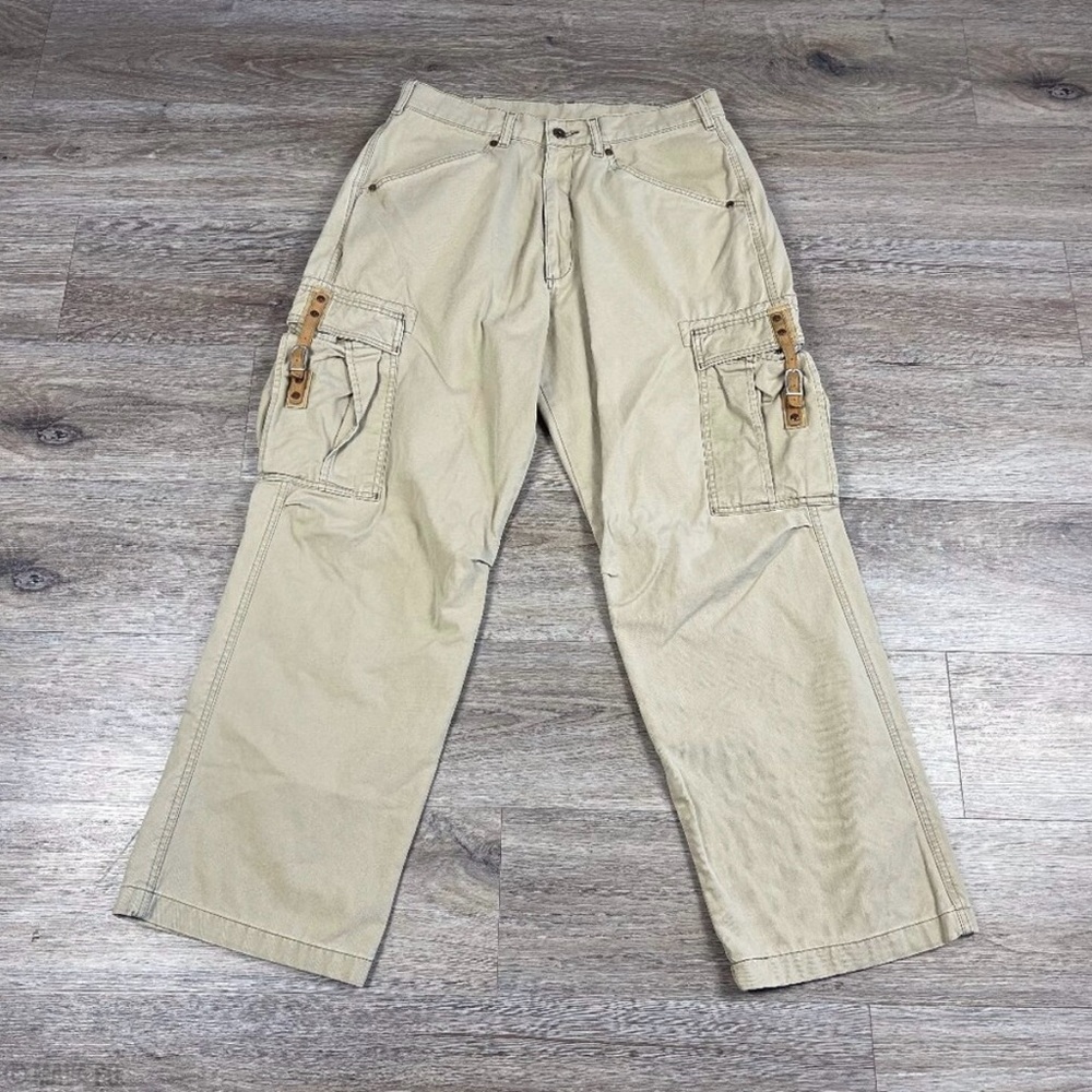 Ralph Lauren Polo Jeans Company Men's Cargo Freightor Pants With Leather Buck 32